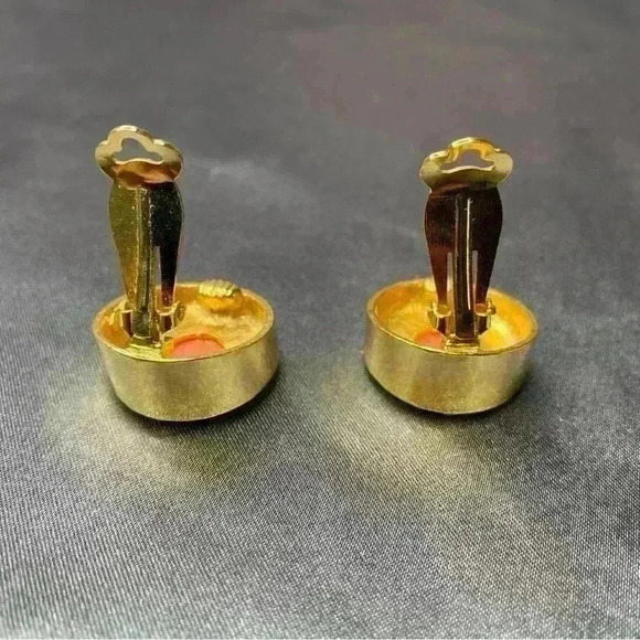 Kenneth J lane KJL clip on earrings 90s - Picture 2 of 6